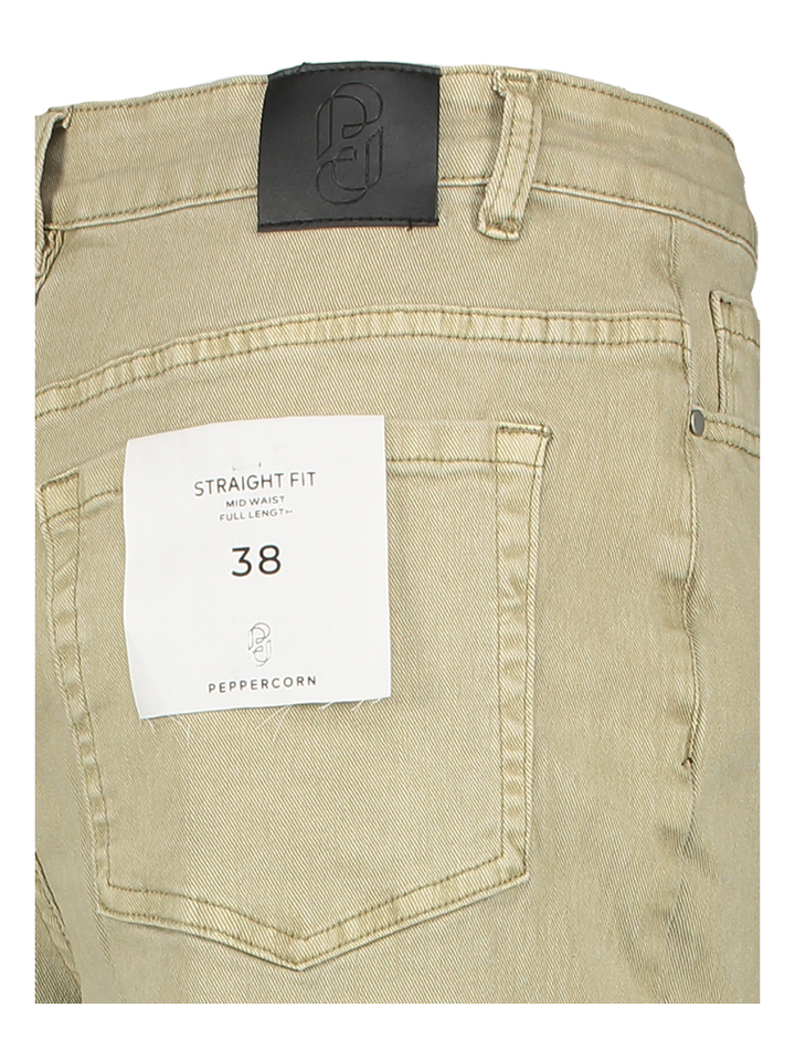 Groengrijze loose fit jeans Flora Peppercorn