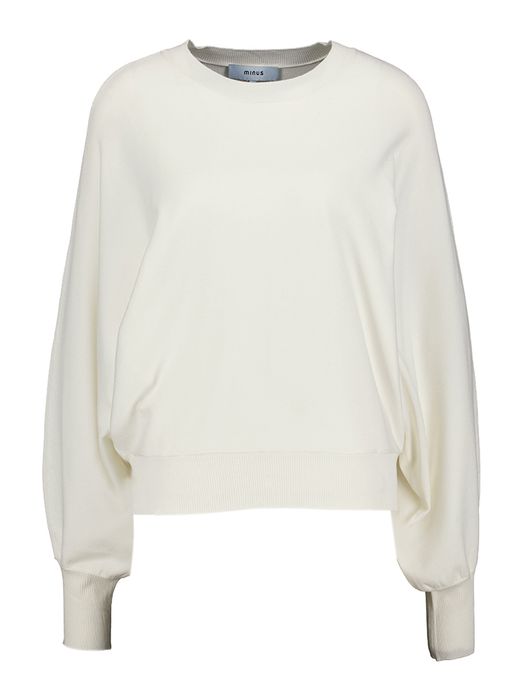 Ecru pull met vlindermouwen en ronde hals Dana Minus