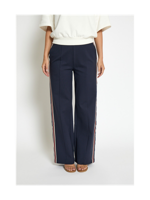 Blauwe broek met srode streep Marabella Minus