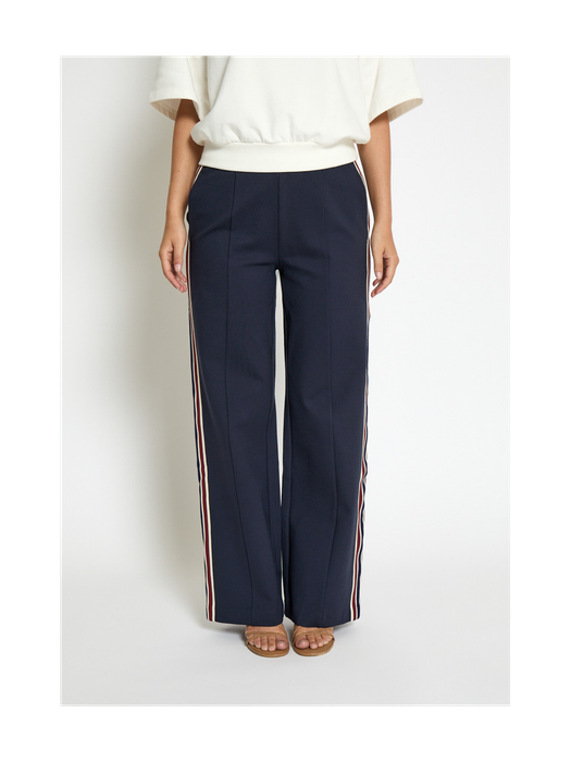 Blauwe broek met srode streep Marabella Minus