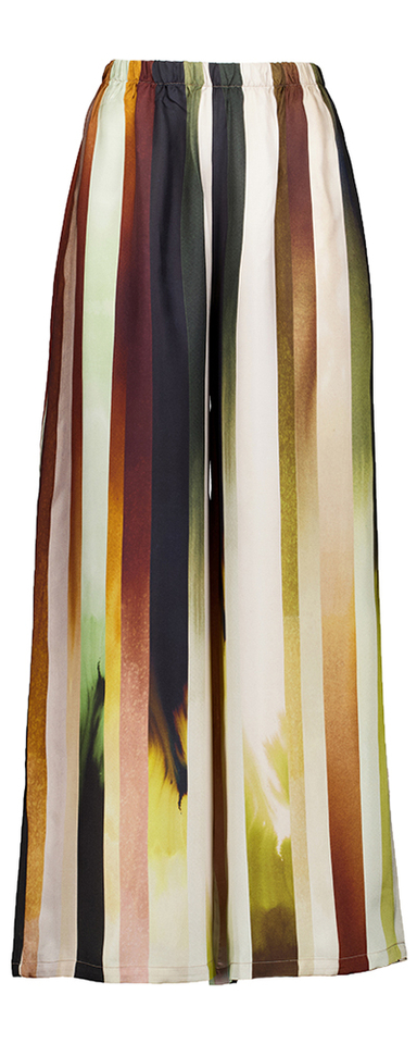 Muulticolor gestreepte broek in zijde Leon K&J