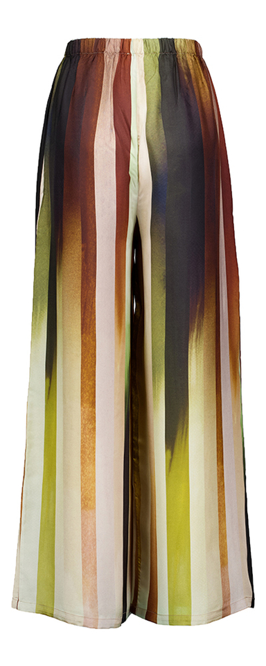Muulticolor gestreepte broek in zijde Leon K&J