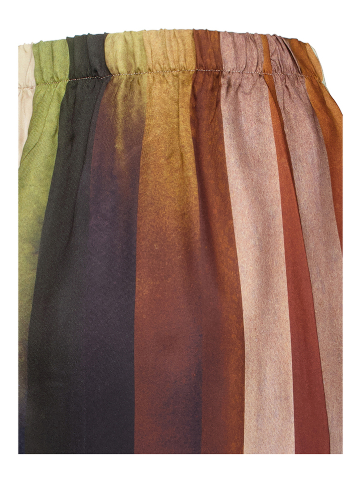 Muulticolor gestreepte broek in zijde Leon K&J