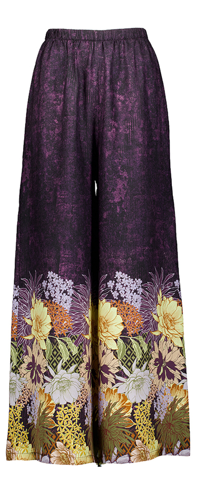 Multicolor broek in zijde Leon K&J