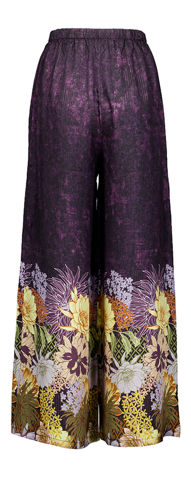 Multicolor broek in zijde Leon K&J