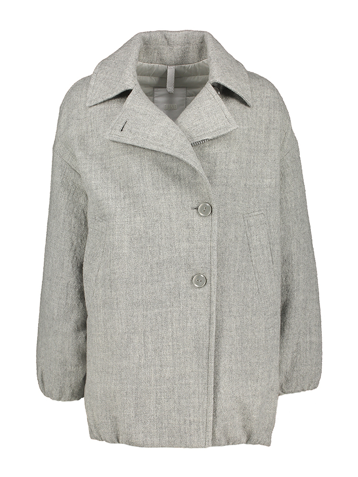 Lichtgrijze wollen mantel Sandra Vicenza Duno
