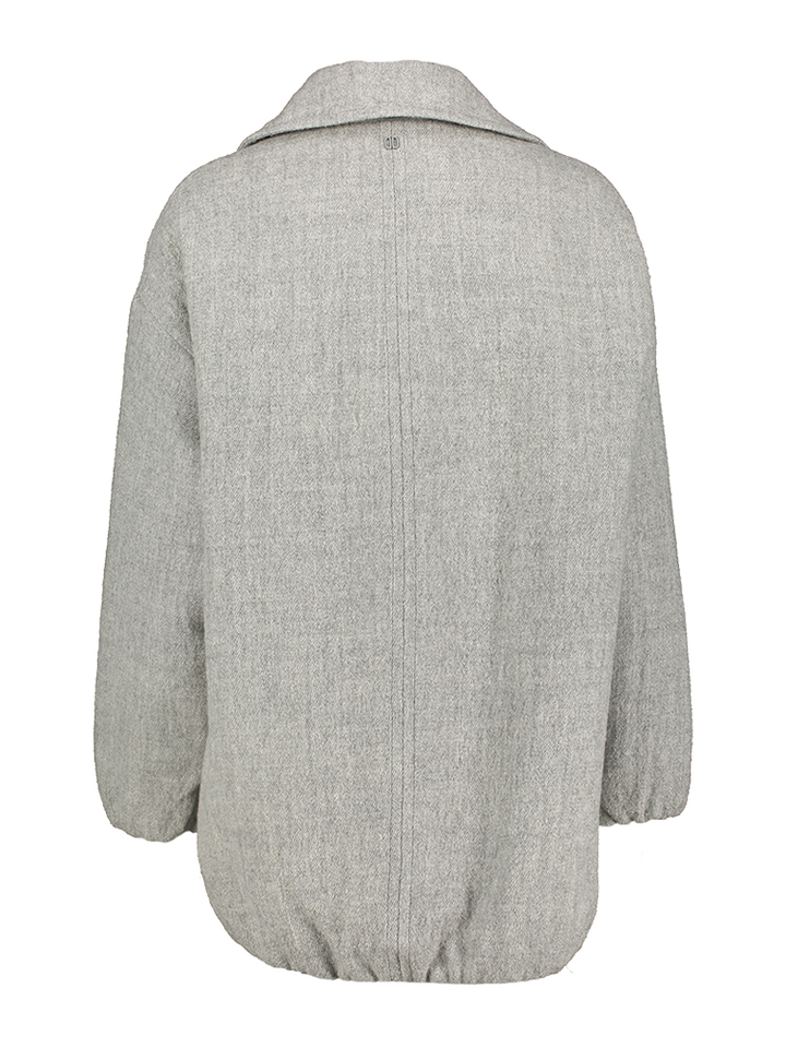 Lichtgrijze wollen mantel Sandra Vicenza Duno