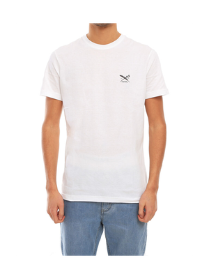 Witte katoenen t-shirt Chestflag tee Iriedaily