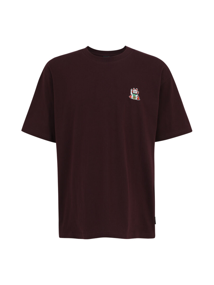 Aubergine t-shirt relaxed vamp cat Iriedaily 