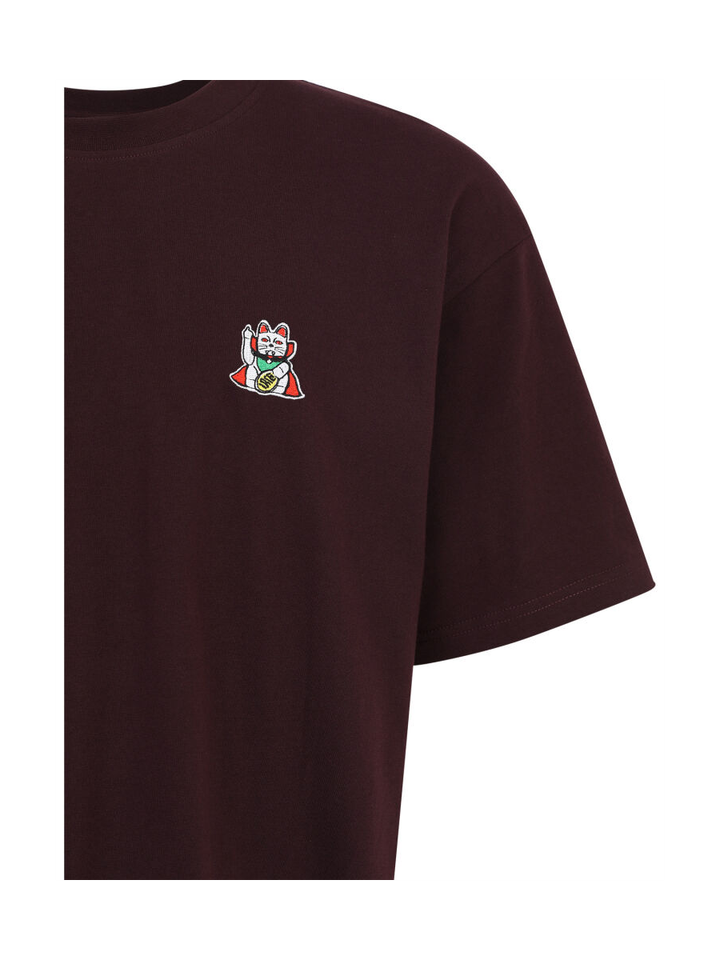 Aubergine t-shirt relaxed vamp cat Iriedaily 