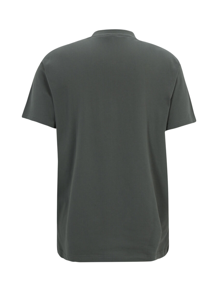 Kaki groene t-shirt met fiets logo Peaceride Iriedaily