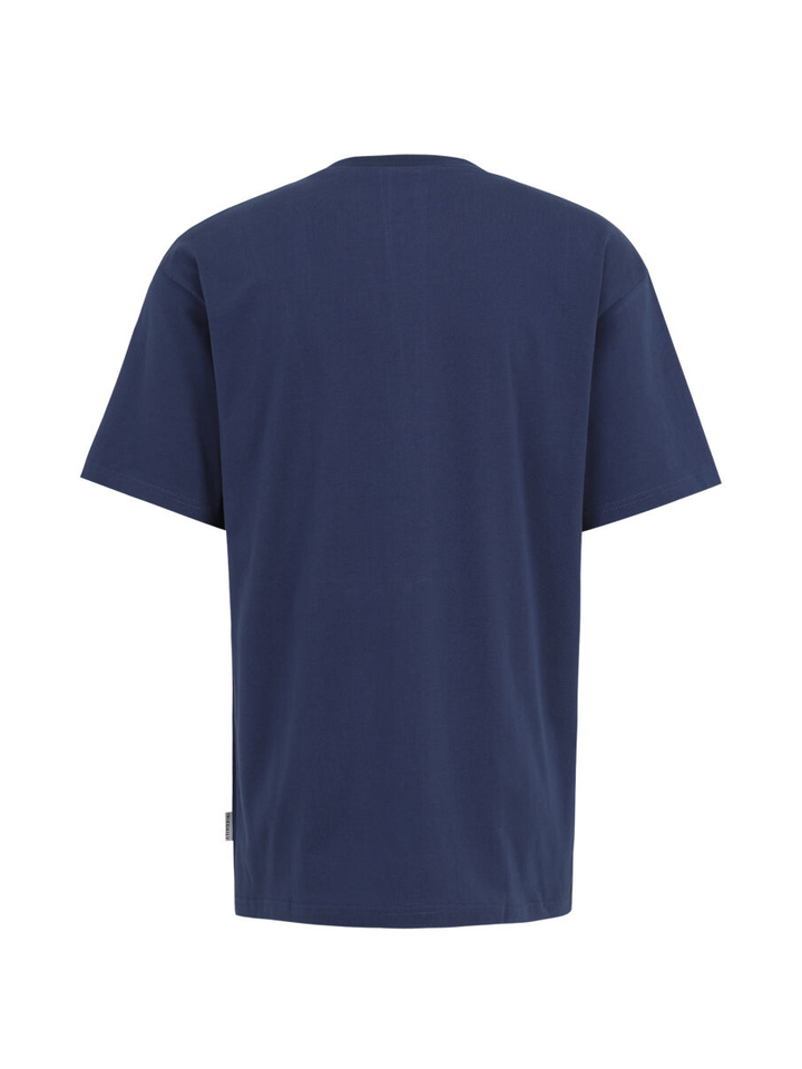 Blauwe katoenen t-shirt met gameboy logo Play Different Iriedaily 