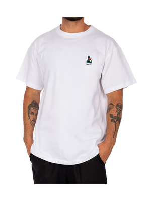 Witte katoenen t-shirt What The Duck Iriedaily