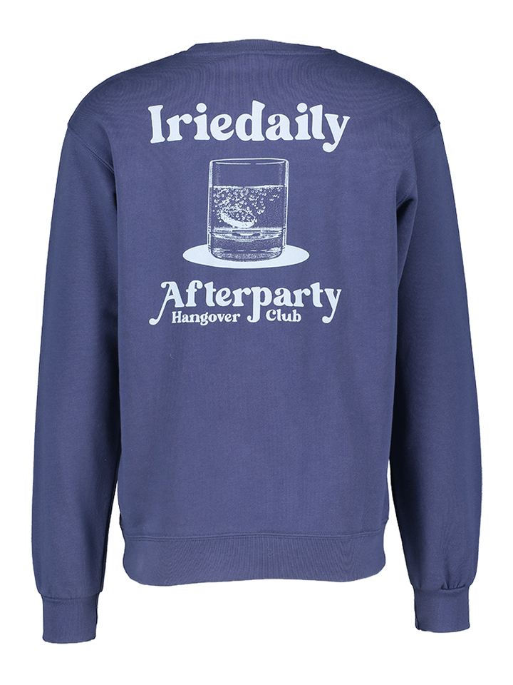 Blauwe pull met ronde hals Hangover club Iriedaily