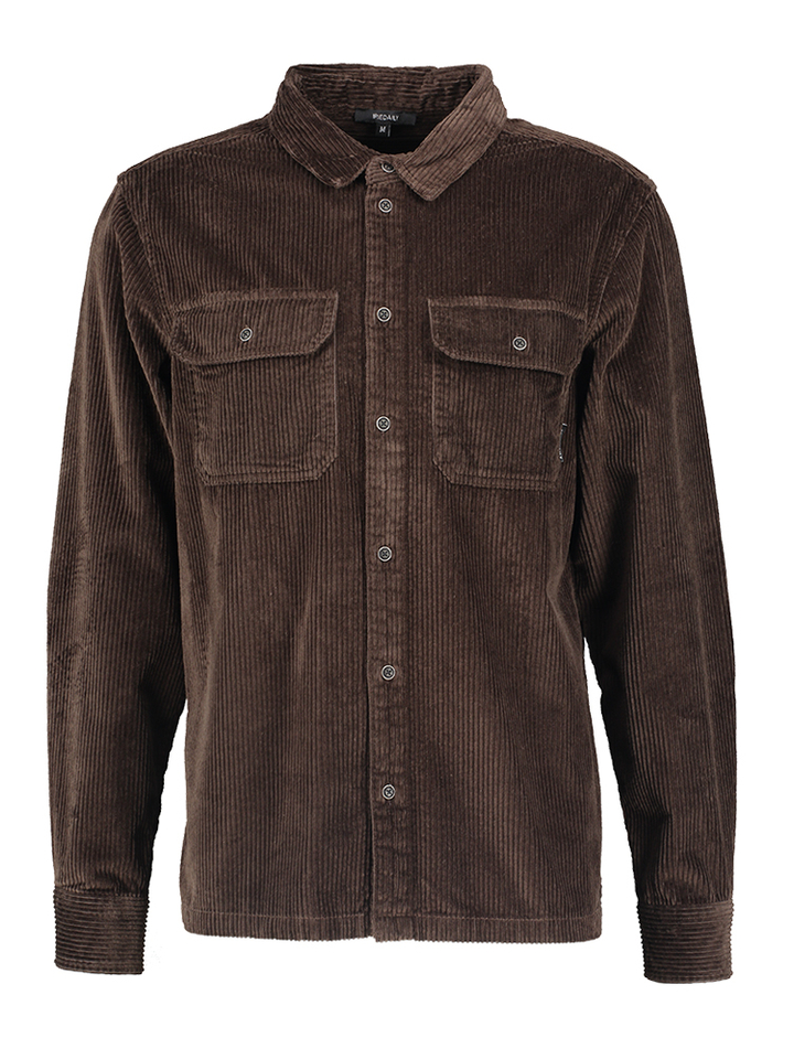 Bruin overhemed in corduroy Bubble Cord Iriedaily