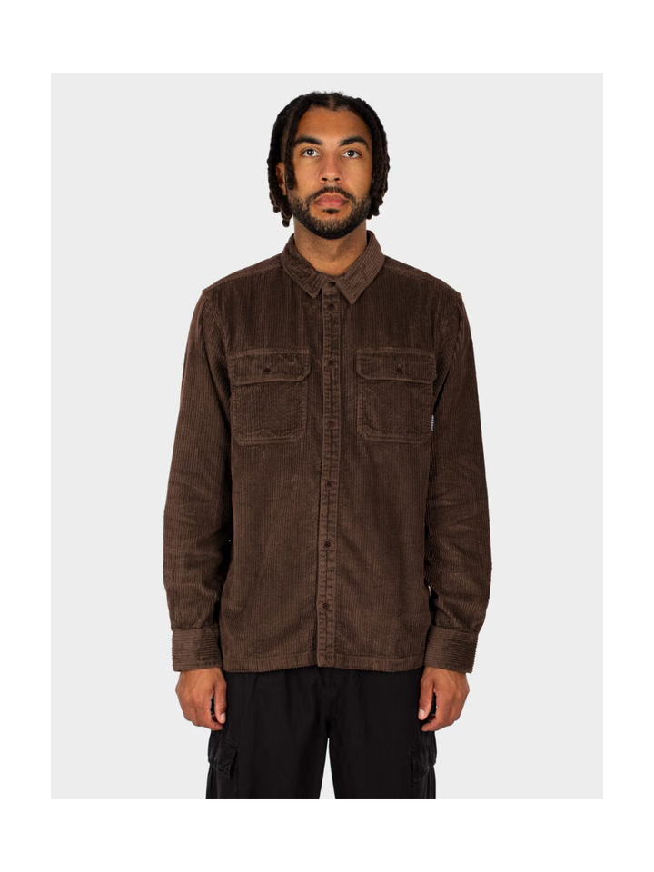 Bruin overhemed in corduroy Bubble Cord Iriedaily