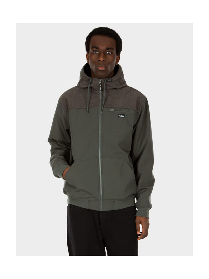 Kaki jas met teddy aan de binnenkant Hafen Iriedaily 