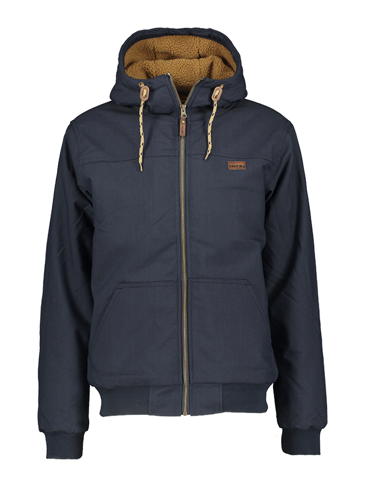 Blauwe jas met met rits en kap Dock Iriedaily