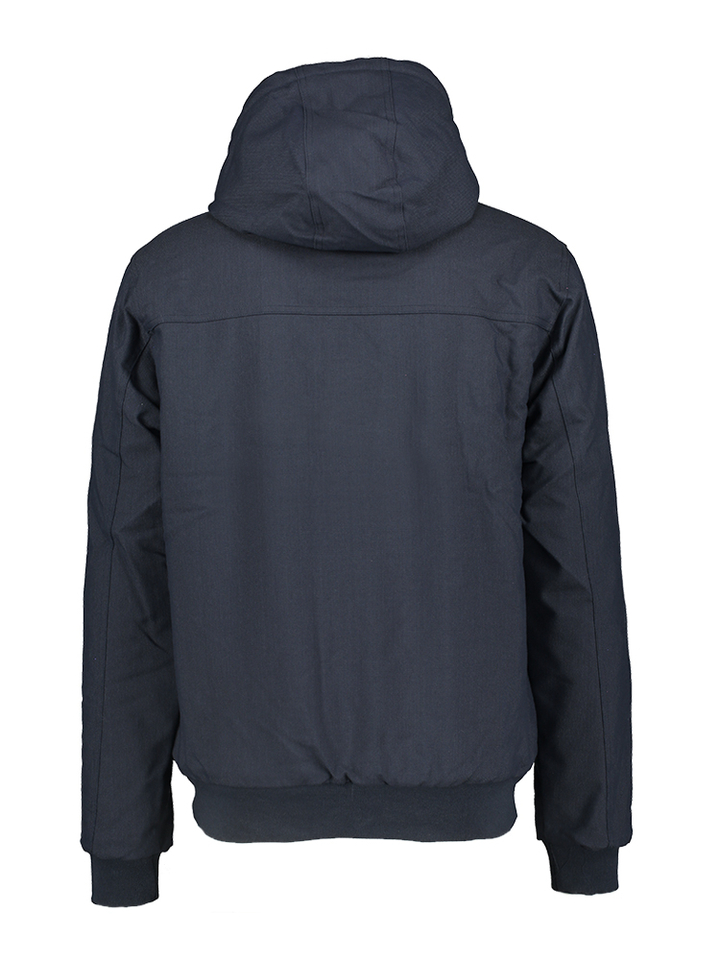 Blauwe jas met met rits en kap Dock Iriedaily