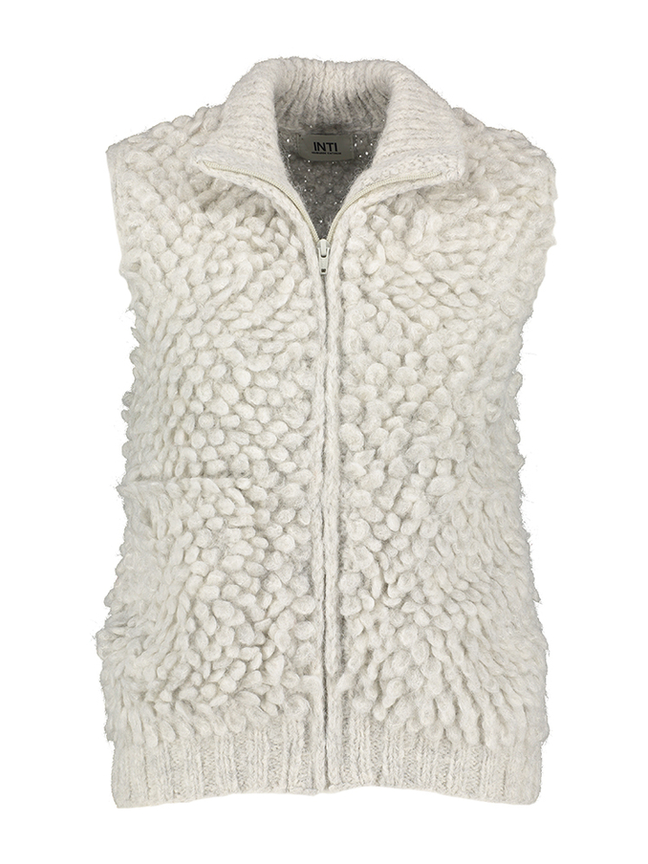 Silver gilet met rits Oso 