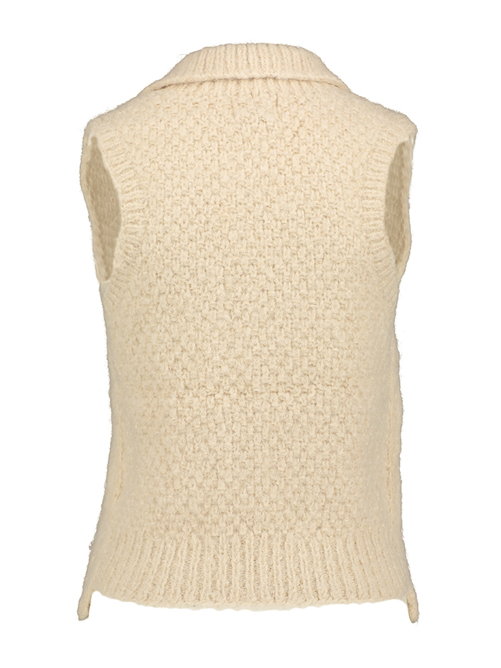 Beige gilet met rits Elisa Inti 