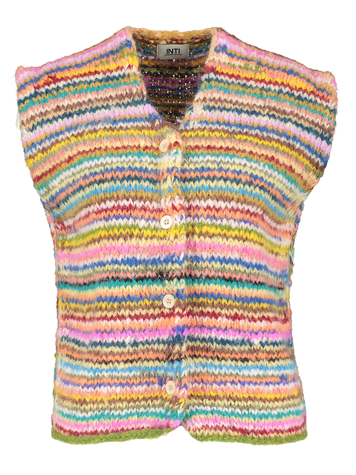Gekleurde cardigan met knoopsluiting Anabel Inti