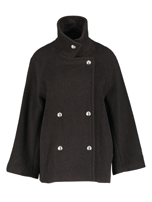 Donkerbruine geklede jas Driver Roseanna