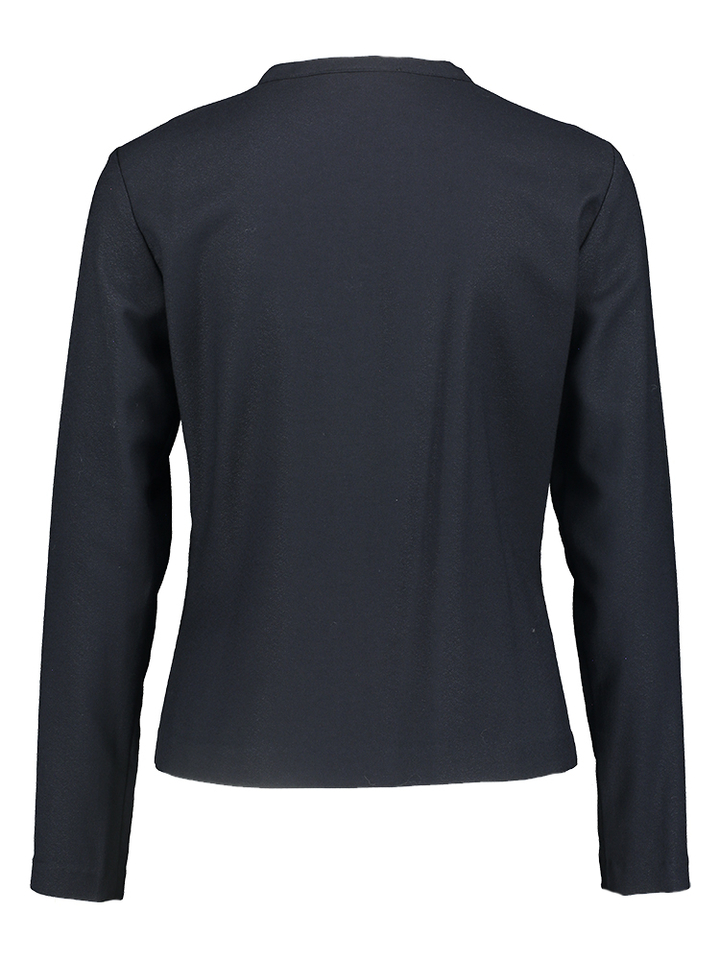 Zwarte casual blouse met drukknoopsluiting Tom Roseanna