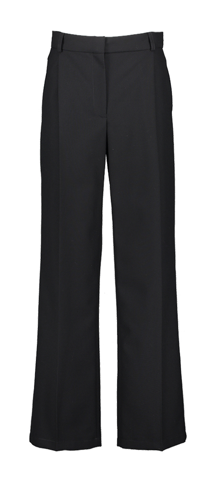 Zwarte geklede broek met bandplooien Oscar Roseanna