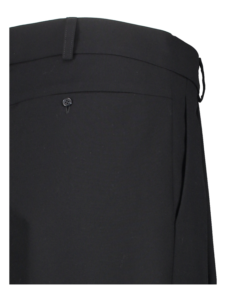 Zwarte geklede broek met bandplooien Oscar Roseanna