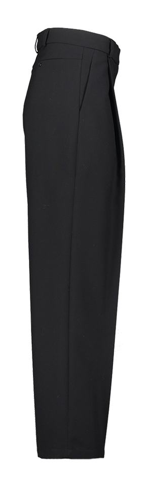 Zwarte geklede broek met bandplooien Oscar Roseanna