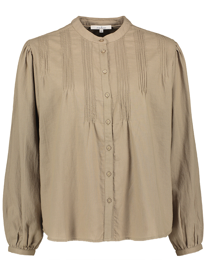 Groenkleurige katoenen blouse met lange mouwen Rossy Circle of Trust