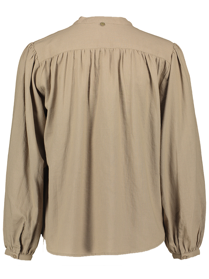 Groenkleurige katoenen blouse met lange mouwen Rossy Circle of Trust