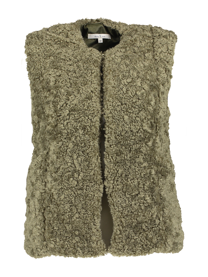 Groenkleurige teddy bodywarmer Ariane Circle of Trust