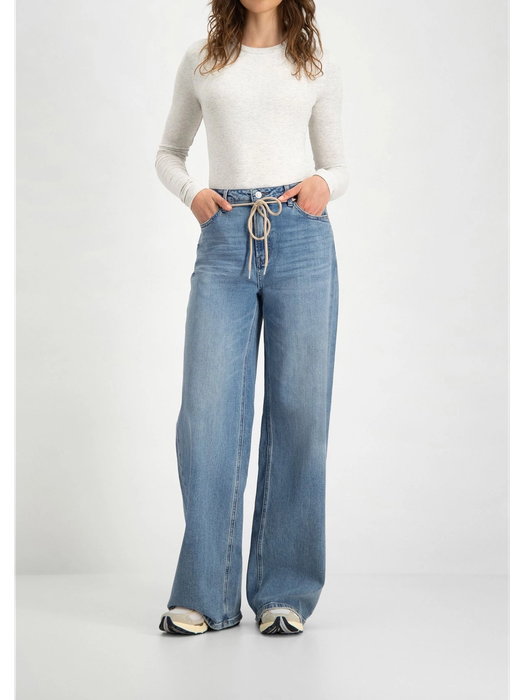 Blauwe wide leg jeans met hoge taille Jona Circle Of Trust