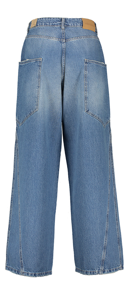 Blauw wide leg cargo jeans Noir'N'Bleu