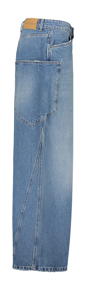 Blauw wide leg cargo jeans Noir'N'Bleu