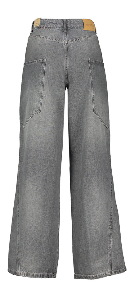 Grijze wijde jeans met zakken op de zijkant Mia Noir N'Bleu