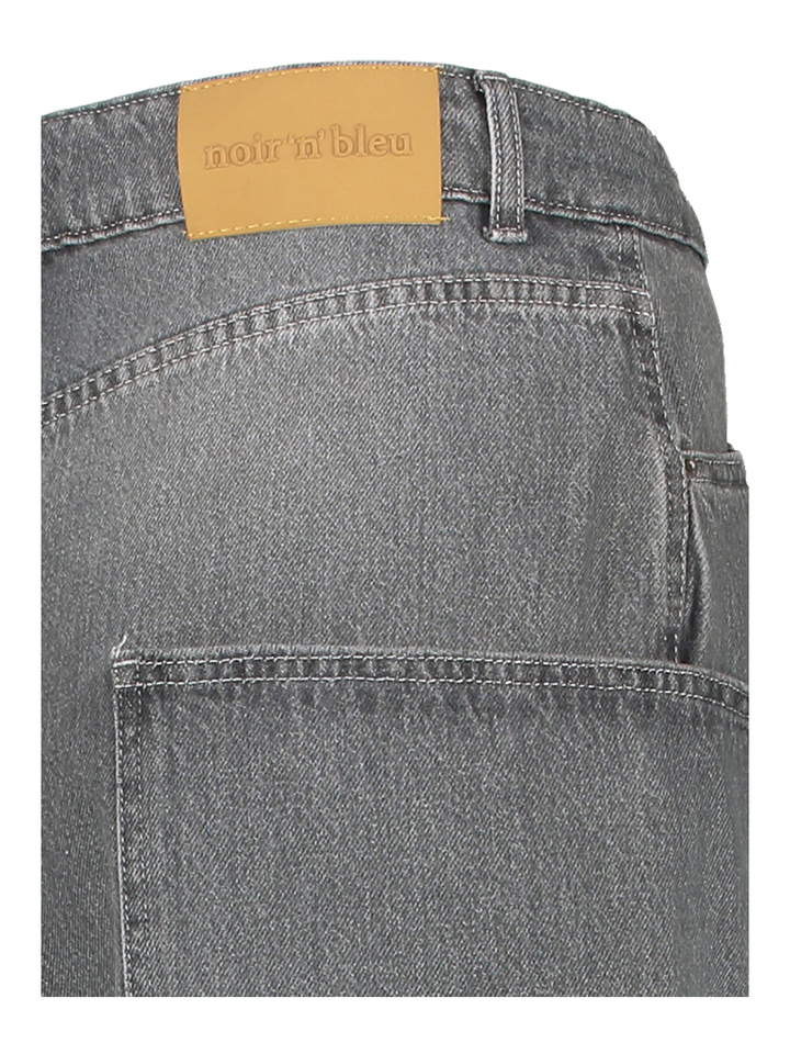 Grijze wijde jeans met zakken op de zijkant Mia Noir N'Bleu