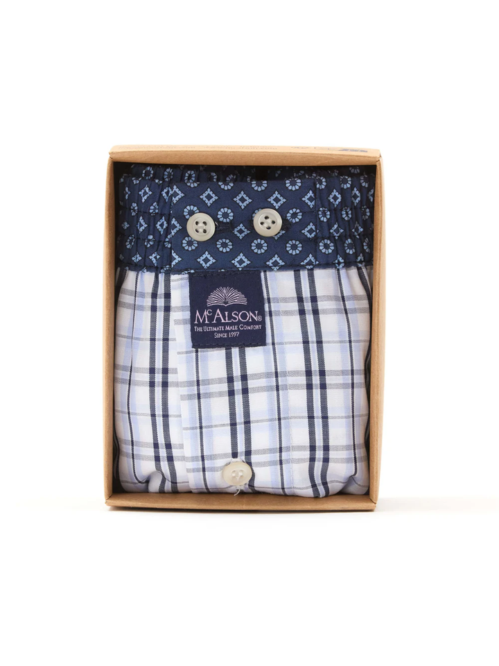 Navy checkered en light blue Mc Alson 