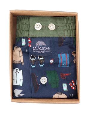 Donkerblauwe boxershort met wandeloutfits Mc Alson