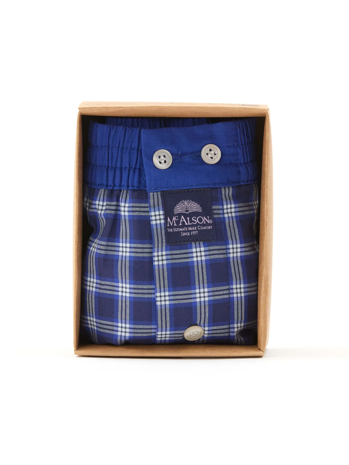 Blauwe tartan boxershort Mc Alson 