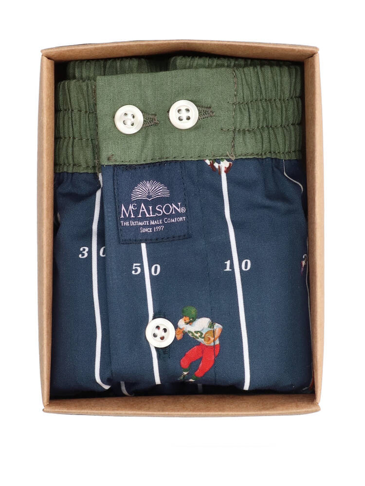 Donkerblauw boxershort football Mc Alson