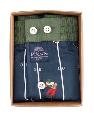 Donkerblauw boxershort football Mc Alson