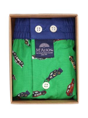 Groene boxershort met sportauto's Mc Alson