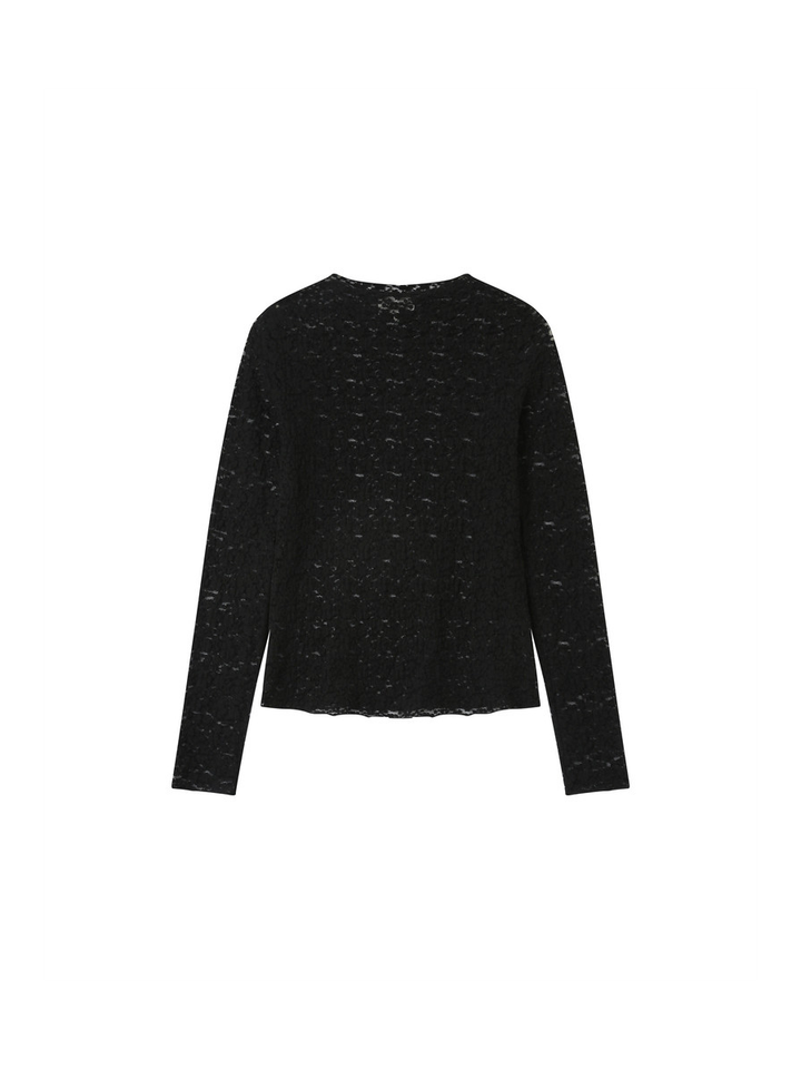 Zwarte t-shirt met lange mouwen Shady Grace&Mila