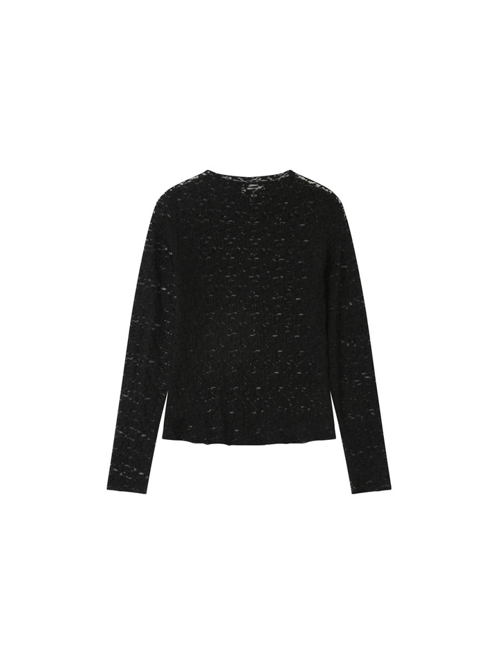 Zwarte t-shirt met lange mouwen Shady Grace&Mila