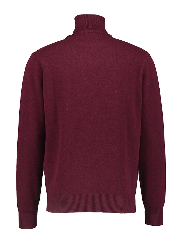 Bordeaux wollen trui met rolkraag Osborne