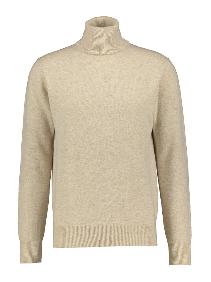 Ecru wollen trui met rolkraag Osborne
