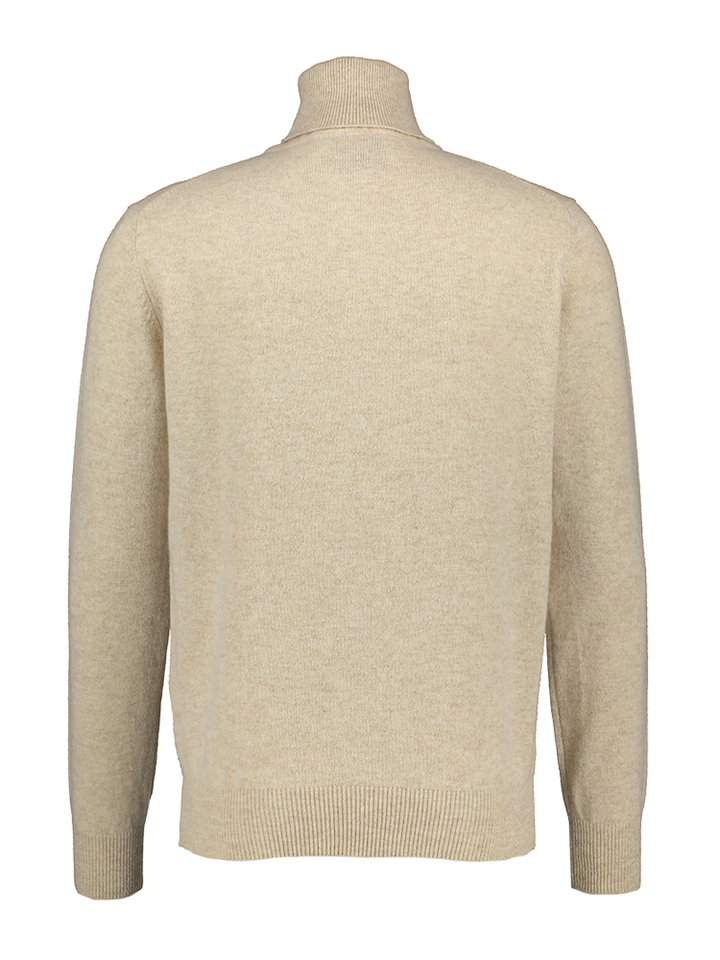 Ecru wollen trui met rolkraag Osborne